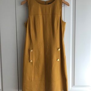 Vince Camuto Sleeveless Yellow Sheath Dress